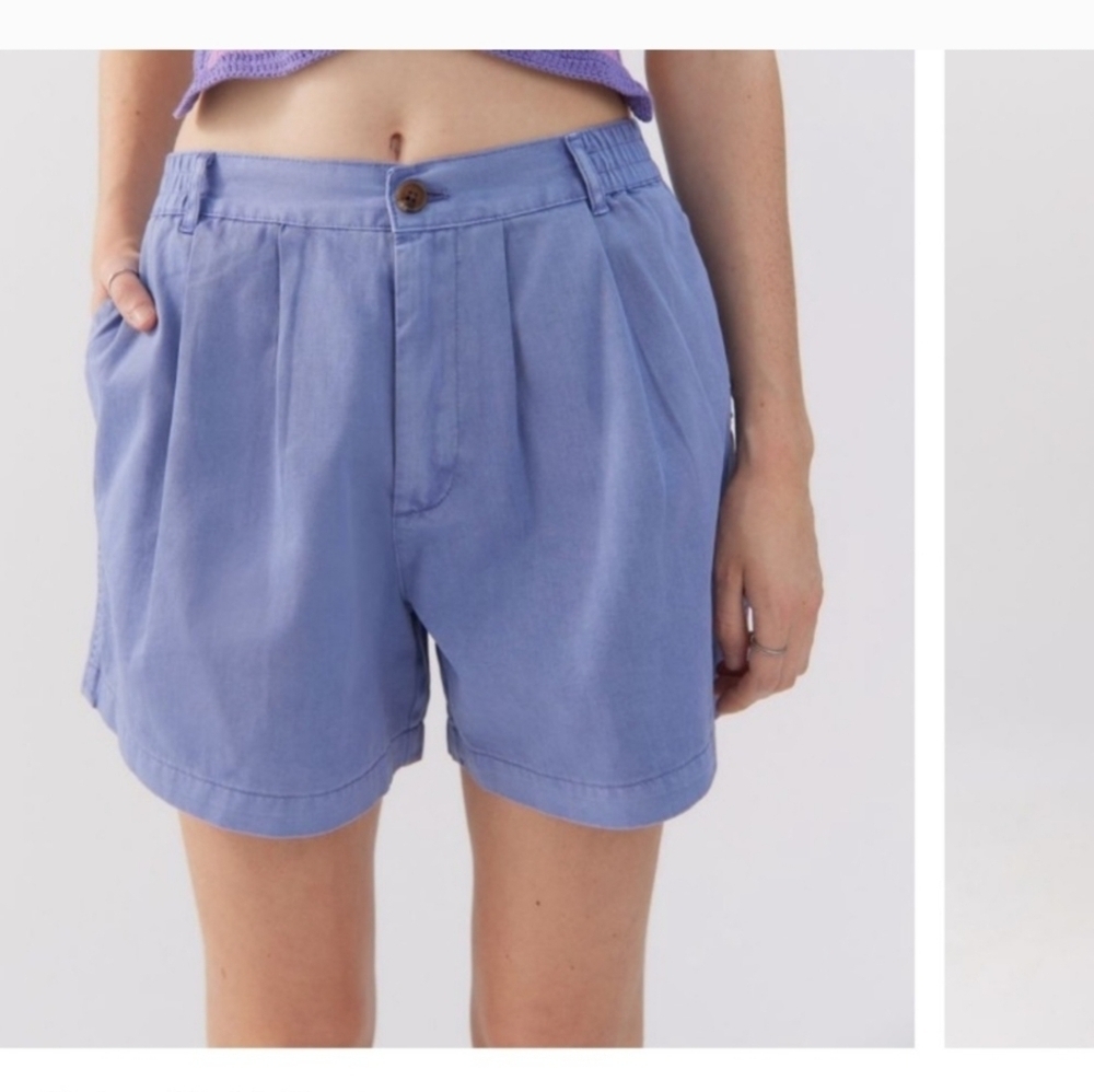 BDG Women's High Waist Blue Shorts